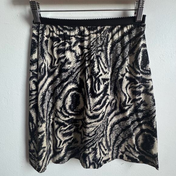 Vintage Y2K Silk Animal Print Tiger Stripe Mini Skirt - Picture 4 of 5